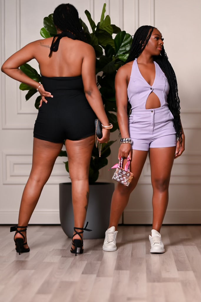 Hold it Down Romper (Lavender)