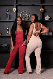 Backout Jumpsuit (Burgundy)