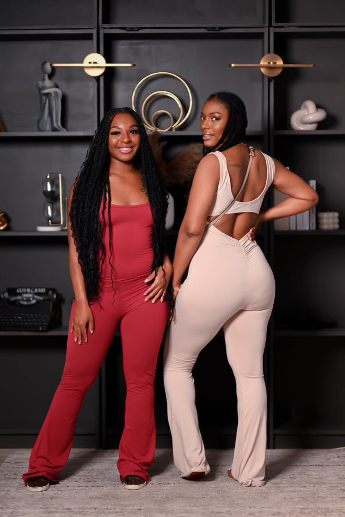 Backout Jumpsuit (Burgundy)