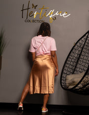 Sassy Satin Skirt (Champagne)