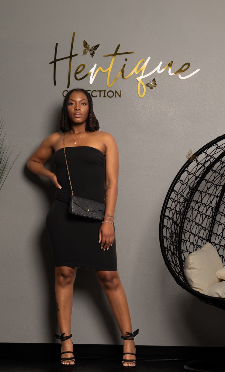 Tube Mini Dress (Black)